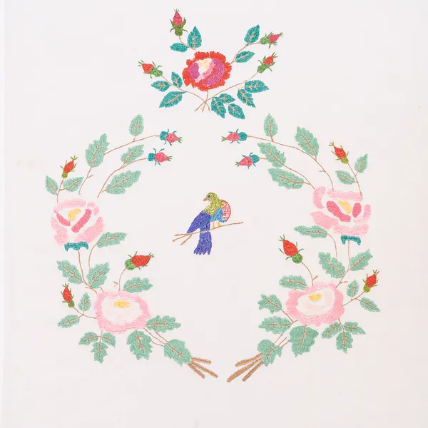 Зображення "Рушник вишитий, Сумщина" від Ія Степанюк.        Приватна Збірка, матеріали: полотно, нитки, гачковане мереживо, медіум: Текстиль